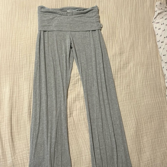 Grey Foldover Pants - Picture 1 of 5